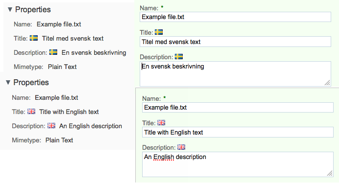 Multilingual properties for Alfresco